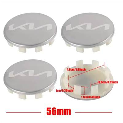 KIA alufelni kupak - ezüst - 56 mm