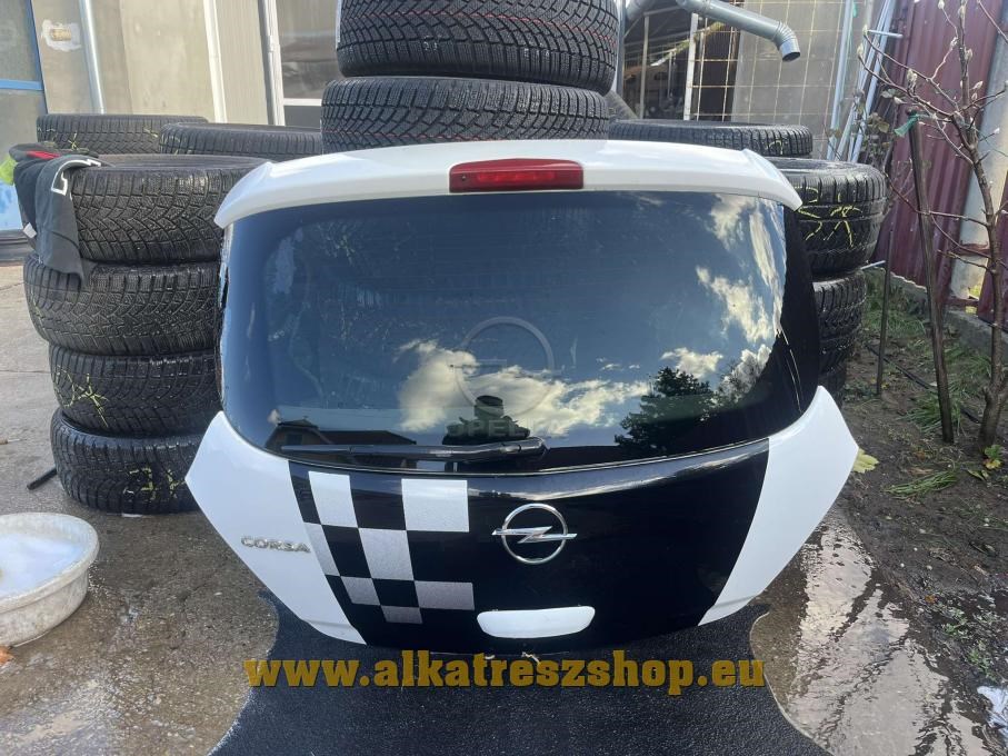 Opel Corsa D csomagtérajtó 3 ajtós. Fehér 1. kép