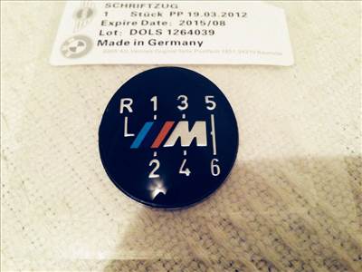 BMW gyári M VÁLTÓGOMB EMBLÉMA 