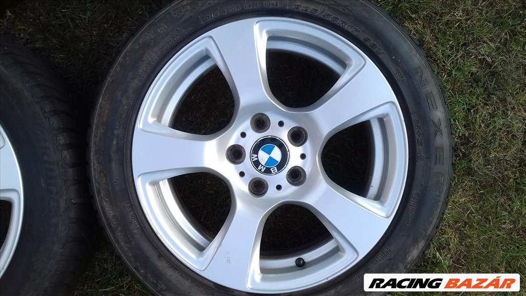  5x120 lyukosztású 17" használt BMW (gyári felni) alufelni, rajta 225/50 használt téli gumi 4. kép