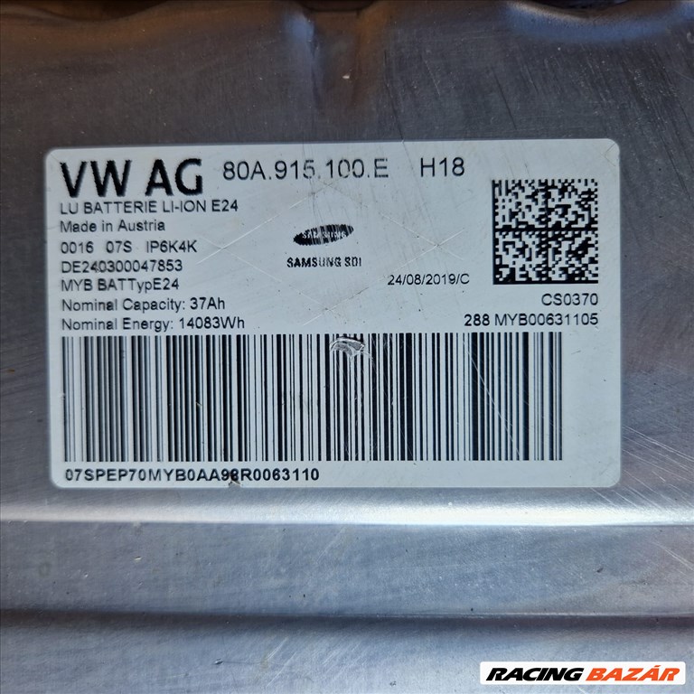 Audi Q5 (80A) 55 TFSi e Quattro 367 LE hybrid akkumulátor (HV akkumulátor) 80a915100j 80a915100e 2. kép