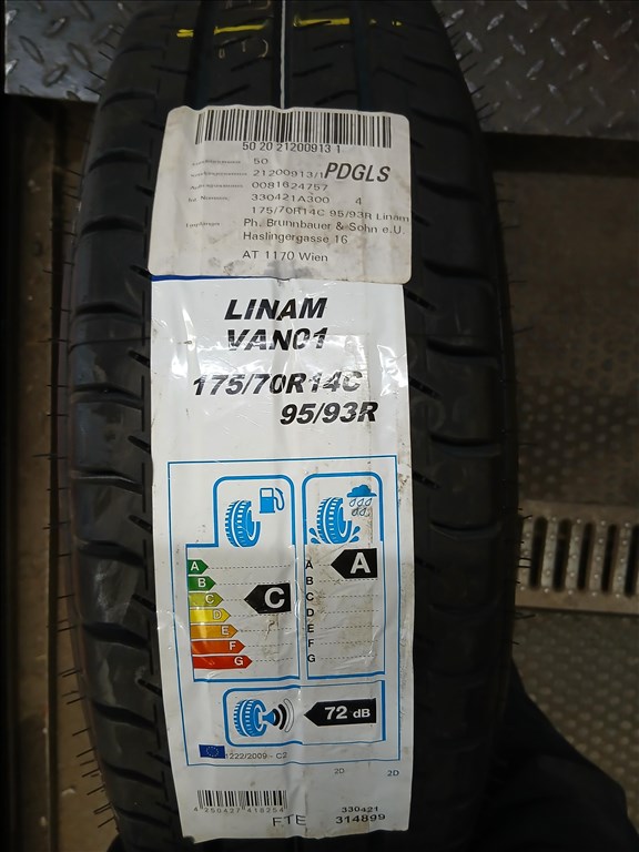  OPEL CORSA VAN 4x100 6x14 ET43 56.6 felnik 175/70R14C új Falken nyári gumikkal 2020 2. kép