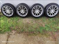  5x112 lyukosztású 17" használt alufelni, rajta 215/50 használt Barum téli gumi gumi 
