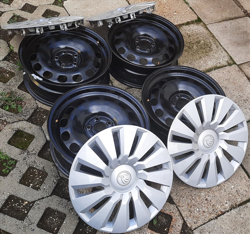  5x100 Gyári Skoda, Vw Lemezfelni 16" 2. kép