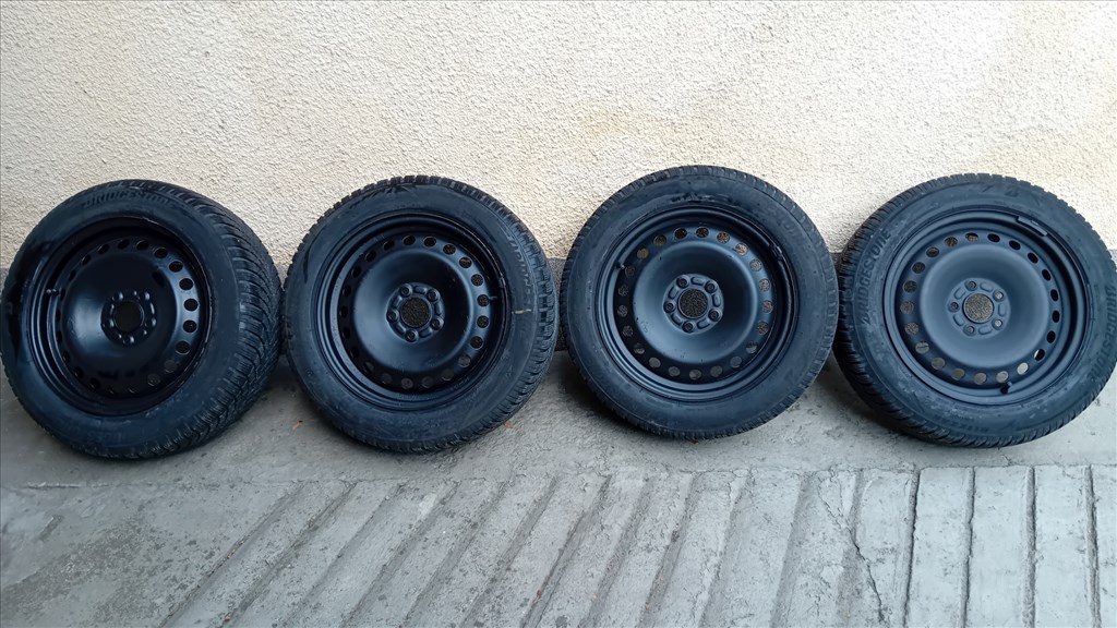  16" használt 4 db. felni+gumi Bridgestone Blizzak 91T 205/55/R16 téli Ford Focus MK2, MK3-hoz 3. kép