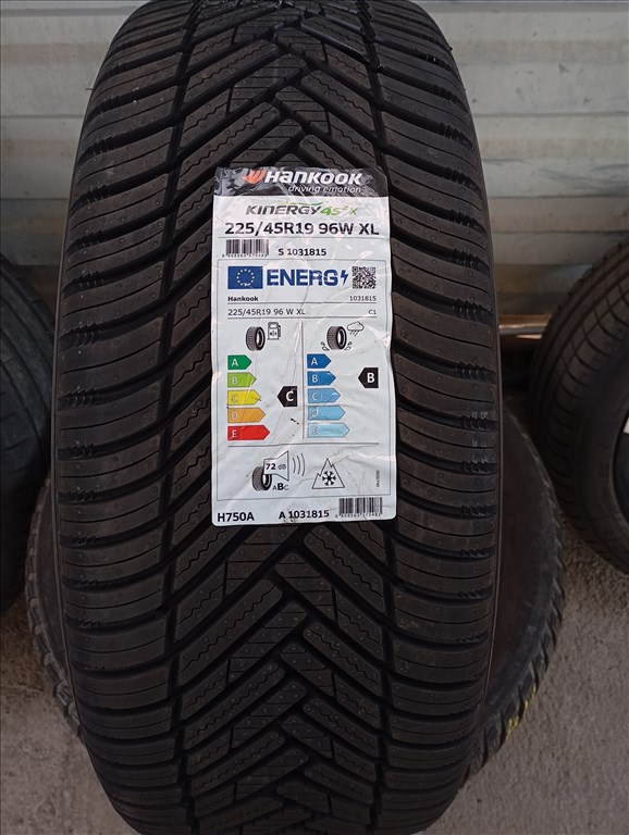  2 db új Hankook Kinergy 4S2 X H750A 225/45 R19 96W XL 4 évszakos gumi 1. kép