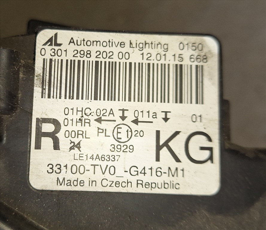 Honda Civic fényszóró 33110tv0 4. kép