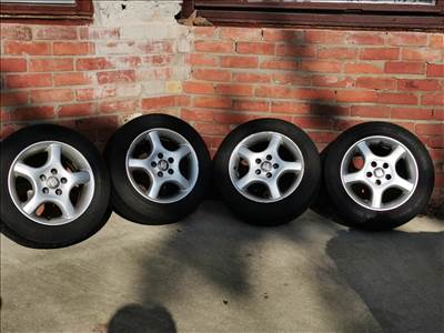  4x100 lyukosztású 14" használt Alessio alufelni, rajta 185/60 használt Continental nyári gumi gumi 