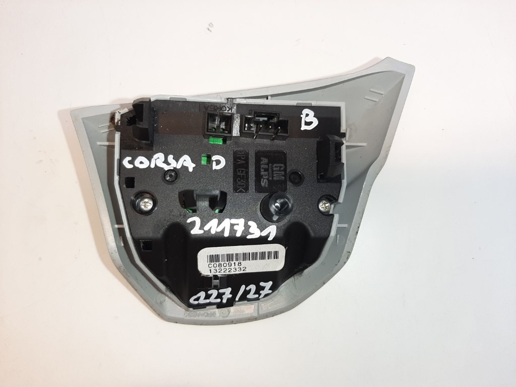 Opel Corsa D bal multikormány kapcsoló 13222332 3. kép
