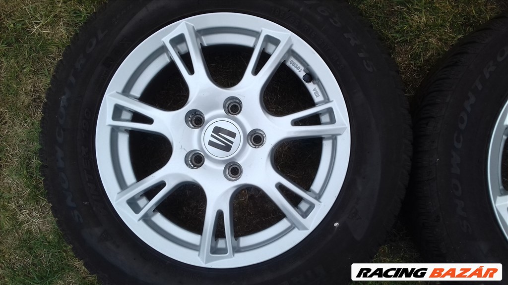  5x112 lyukosztású 6J 15" használt alufelni Seat Skoda Vw  3. kép