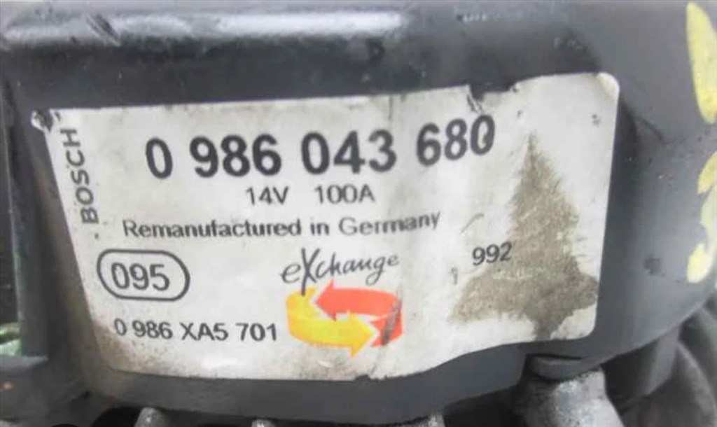 Opel Vectra B generátor Bosch 0 986 XA5 701 1. kép