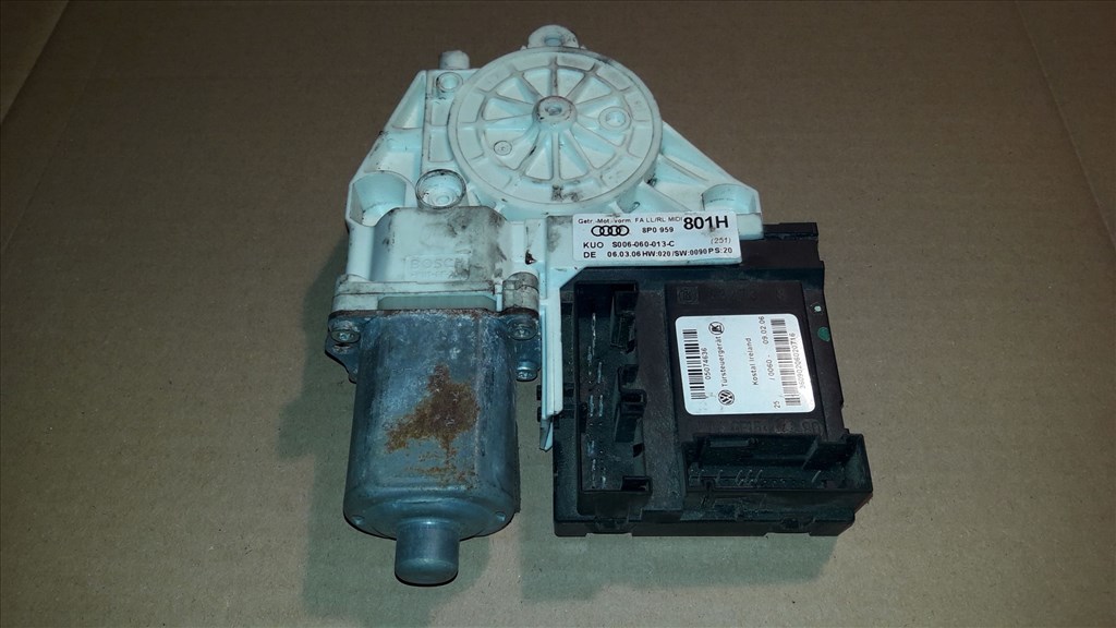 Audi A3 8P Jobb Elsõ Ablakemelõ Motor 8P0 959 801 H 1. kép