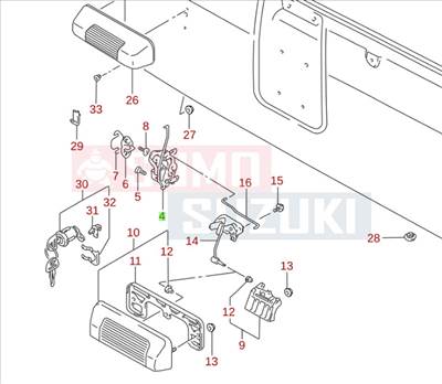 Suzuki Vitara SE416 csomagtér ajtó zár 82530-60A10