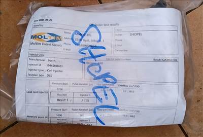 Opel Insignia A, Astra J, Zafira C 2.0 CDTI bevizsgált porlasztó (0445110423) mérési jegyzőkönyvvel 