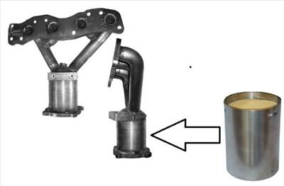 Suzuki Swift katalizátor csonk kerémia betét 2005-től 1.3 (RS413) és 1.5 (RS415) benzines motorokhoz. Euro III, IV 600 cpsi (KATCOK110x130E4,