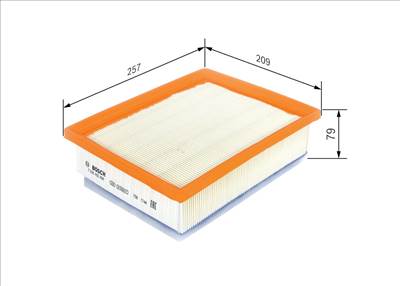 légszűrő BOSCH F 026 400 496 for FIAT, OPEL, VAUXHALL, GMC, …