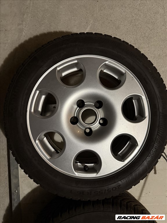  AUDI gyári 7*16" alufelni 205/55R16 91T használt Continental téli gumival eladó 2. kép