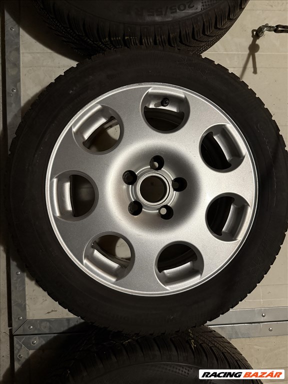  AUDI gyári 7*16" alufelni 205/55R16 91T használt Continental téli gumival eladó 3. kép