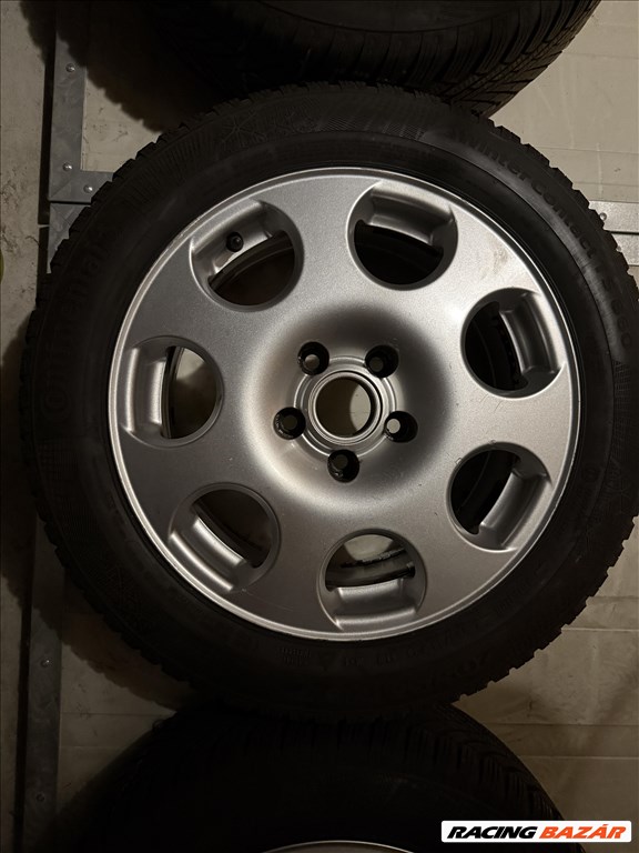  AUDI gyári 7*16" alufelni 205/55R16 91T használt Continental téli gumival eladó 4. kép