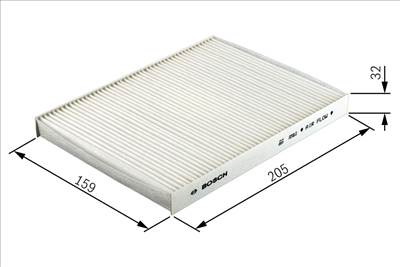 szűrő, utastér levegő BOSCH 1 987 432 436 for PEUGEOT, CITROËN