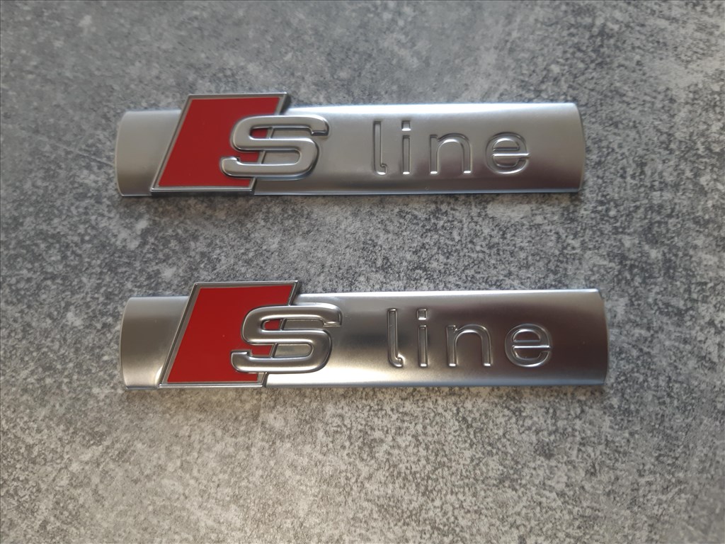 Audi S-Line A1, A2, A3, A4, A5, A6, A7, Q2, Q3, Q5, Q7, Q8, TT embléma, csomagtérajtó felirat  8n0853601a 2. kép