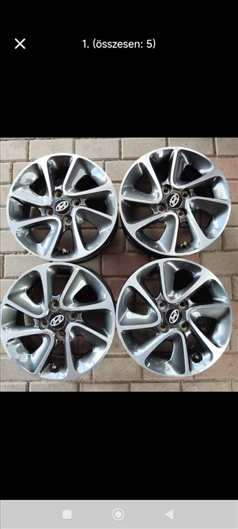  4x100 lyukosztású 6JJ 16" újszerű (gyári felni) alufelni 1. kép