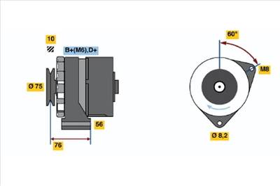 generátor BOSCH 0 986 031 360 for SAAB