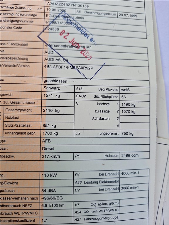 Eladó Audi A6 2.5 TDI (2496 cm³, 150 PS) (C5 - 4B) 7. kép