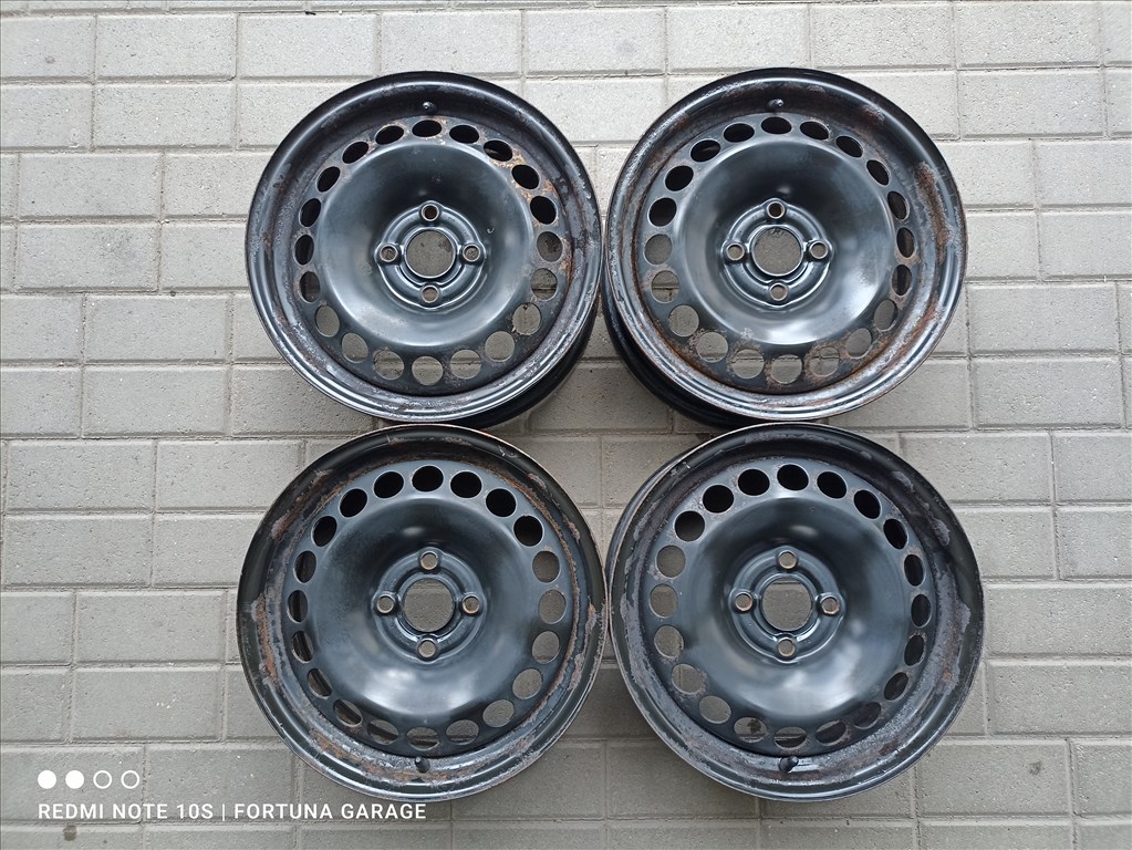 4x100 15" Opel használt lemezfelni garnitúra+TPMS (643) 1. kép