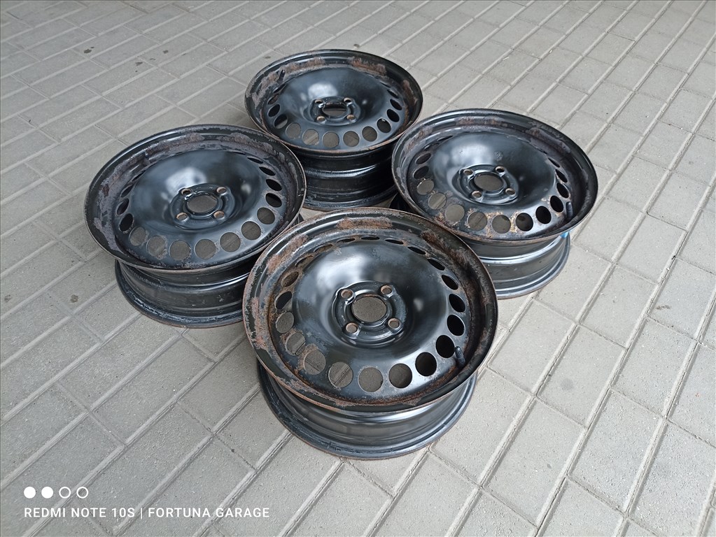 4x100 15" Opel használt lemezfelni garnitúra+TPMS (643) 2. kép