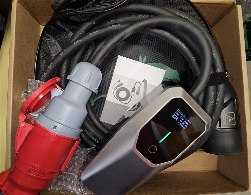 Eladó új 5m EV töltő Type 2 3 fázis (22KW) 6-32A elektromos járműhöz +táska 1. kép