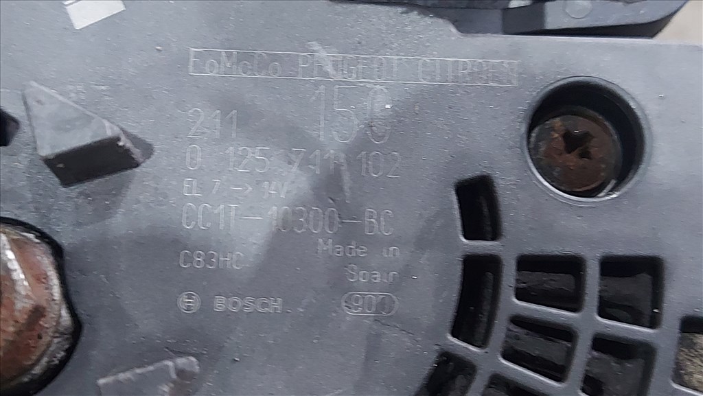 Ford Transit Custom MK7 MK8 12- 2.2 Generátor szabályzó szabadonfutó 0518 cc1t10300bb 8. kép