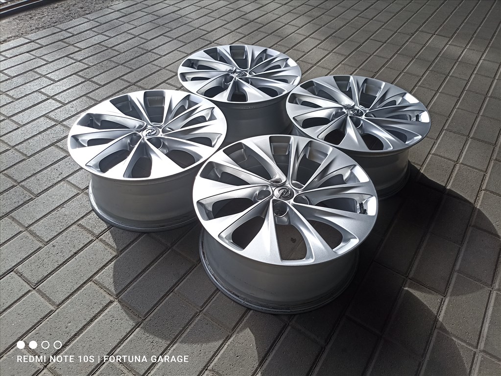 5x105 17" Opel  használt alufelni garnitúra +TPMS 2. kép