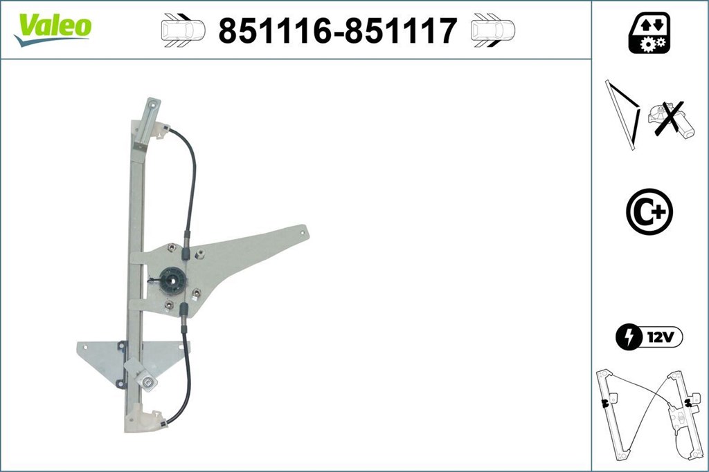 ablakemelő VALEO 851116 for PEUGEOT 1. kép