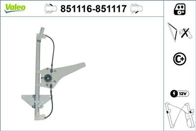 ablakemelő VALEO 851116 for PEUGEOT