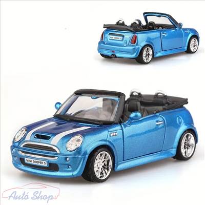 Mini Cooper S Cabriolet 1:32 Kék modellautó modell autó Minőségi termék