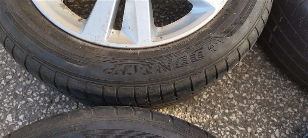  Peugeot 308 II 5x108 lyukosztású 16" gyári alufelni, 205/55 jó állapotú Dunlop nyári gumival 11. kép