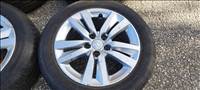 Peugeot 308 II 5x108 lyukosztású 16" gyári alufelni, 205/55 jó állapotú Dunlop nyári gumival