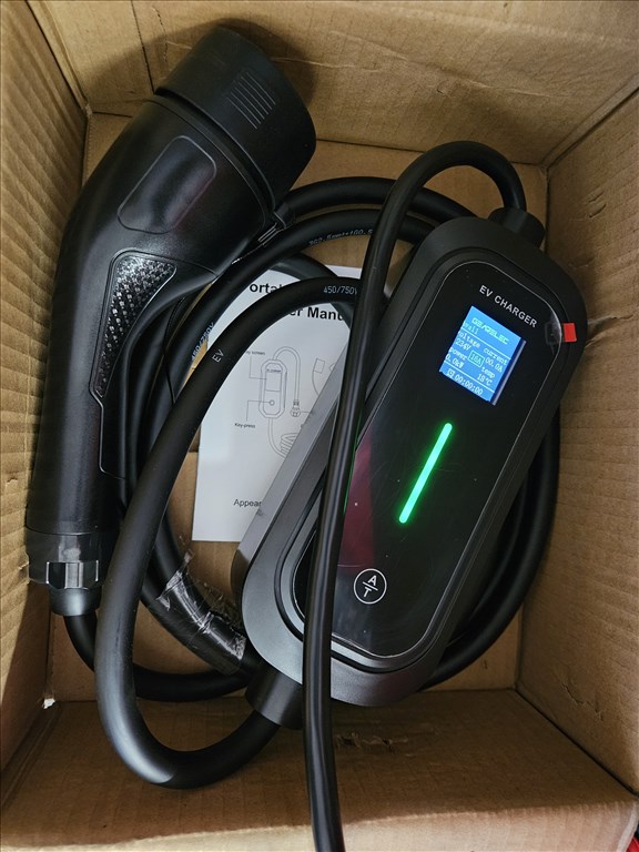 Eladó új 3,5m EVSE EV töltő Type 2 1 fázis (3, 6kw) 8-16A EU dugó elektromos járműhöz  1. kép