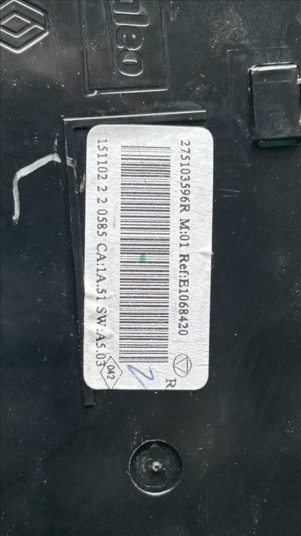 Renault Mégane III Klíma kapcsoló panel 275103596r 3. kép