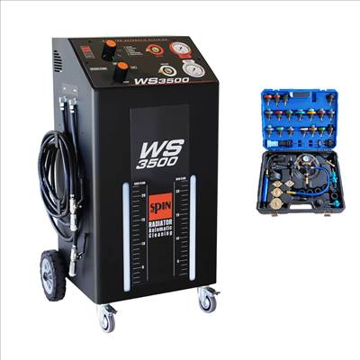 Lincos WS3500 hűtőrendszer tisztító gép + hűtőrendszer vizsgáló kit - 02.021.11 KIT