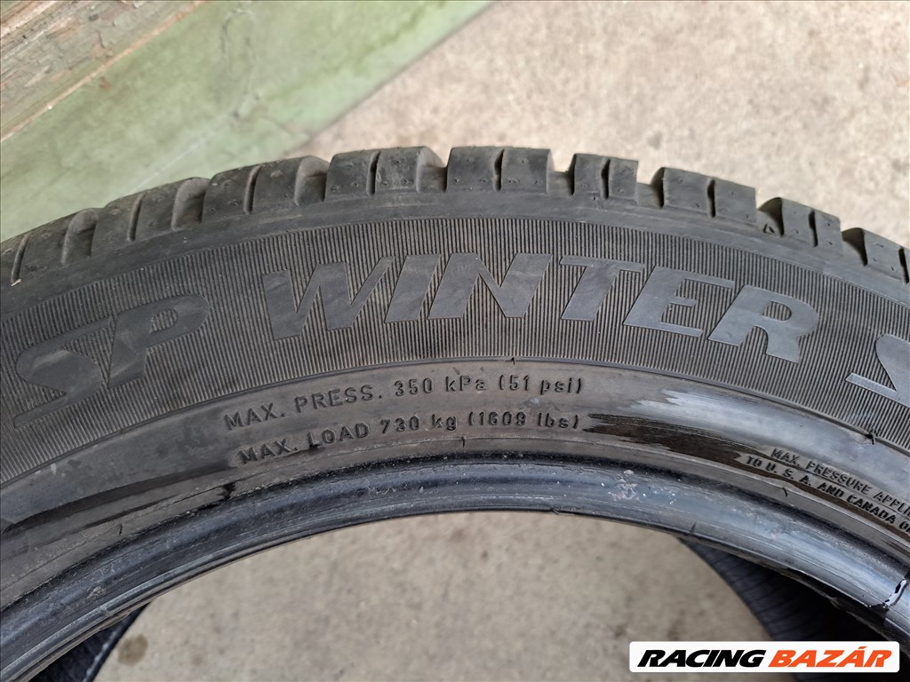 4db 225/55 R17 Dunlop SP Winter Sport 3D DSST RSC Defekttűrő peremvédős használt téli gumi eladó!! 6. kép