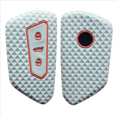 Seat kulcs szilikon tok 3 gombos - Szürke