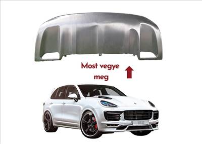 Porsche Cayenne II első lökhárító rozsdamentes acél spoiler, diffúzor  7p5807833
