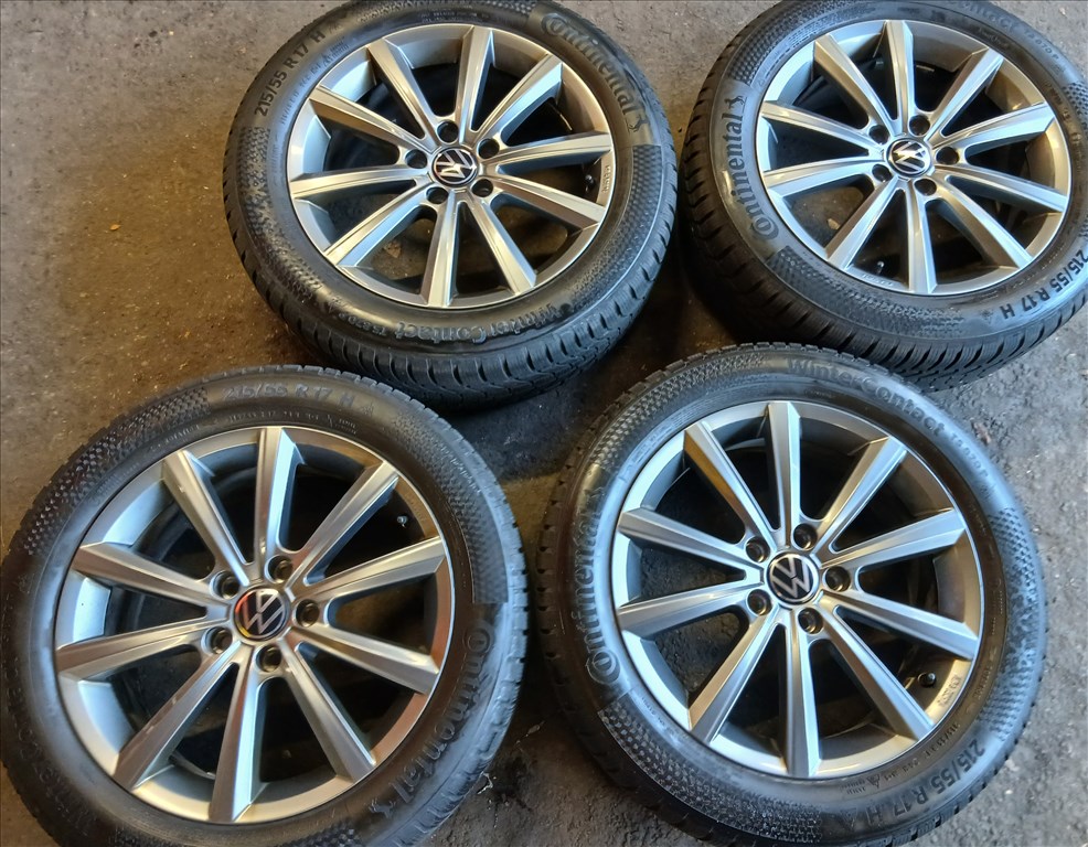  Gyári 5x112 17" újszerű, 215/55R17  újszerű Continental 2021 téli gumikkal 8. kép