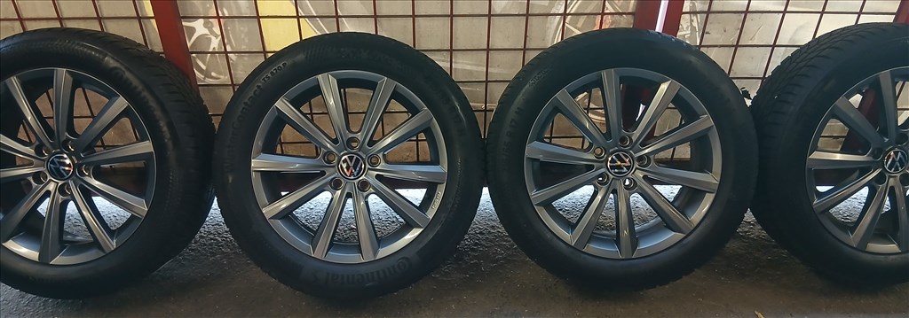  Gyári 5x112 17" újszerű, 215/55R17  újszerű Continental 2021 téli gumikkal 9. kép