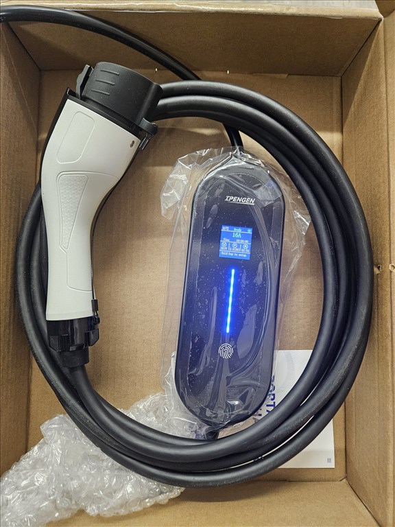 Eladó új 5m EVSE EV töltő Type 1 1 fázis (3,6kw) 8-16A EU dugó elektromos járműhöz 1. kép