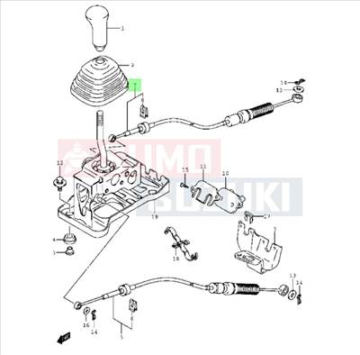 Suzuki Carry GA413 sebváltó rudazat jobb 28380-76A00