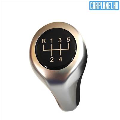 BMW ezüst - bőr váltógomb normál kivitel E36 E46 E60 E90 - 5 sebességes