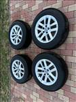  5x108 lyukosztású 16" újszerű alufelni, rajta 215/65 használt Kleber téli gumi